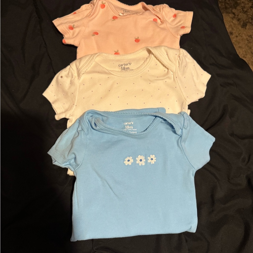 Carter's Short Sleeve Tees - Pink, White, Blue